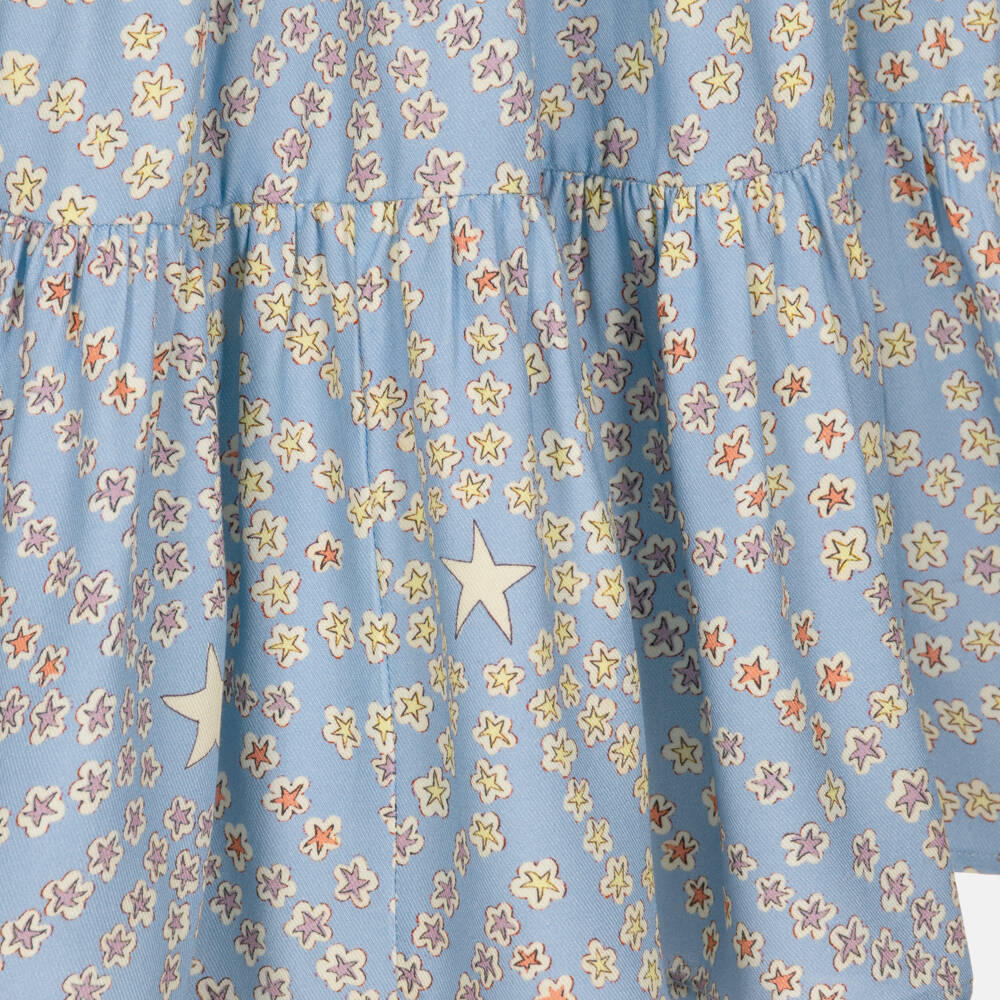 Stella McCartney Kids-Girls Blue Star Print Dress | Childrensalon
