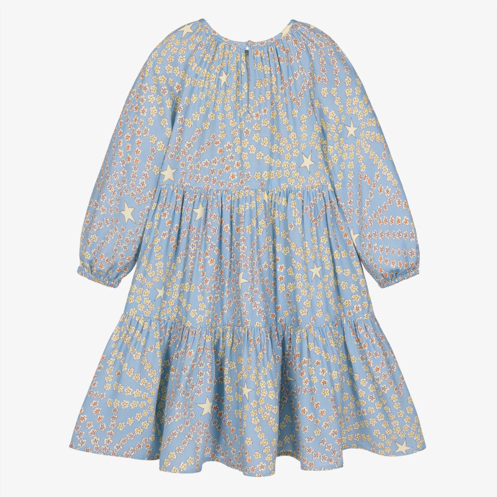 Stella McCartney Kids-Girls Blue Star Print Dress | Childrensalon