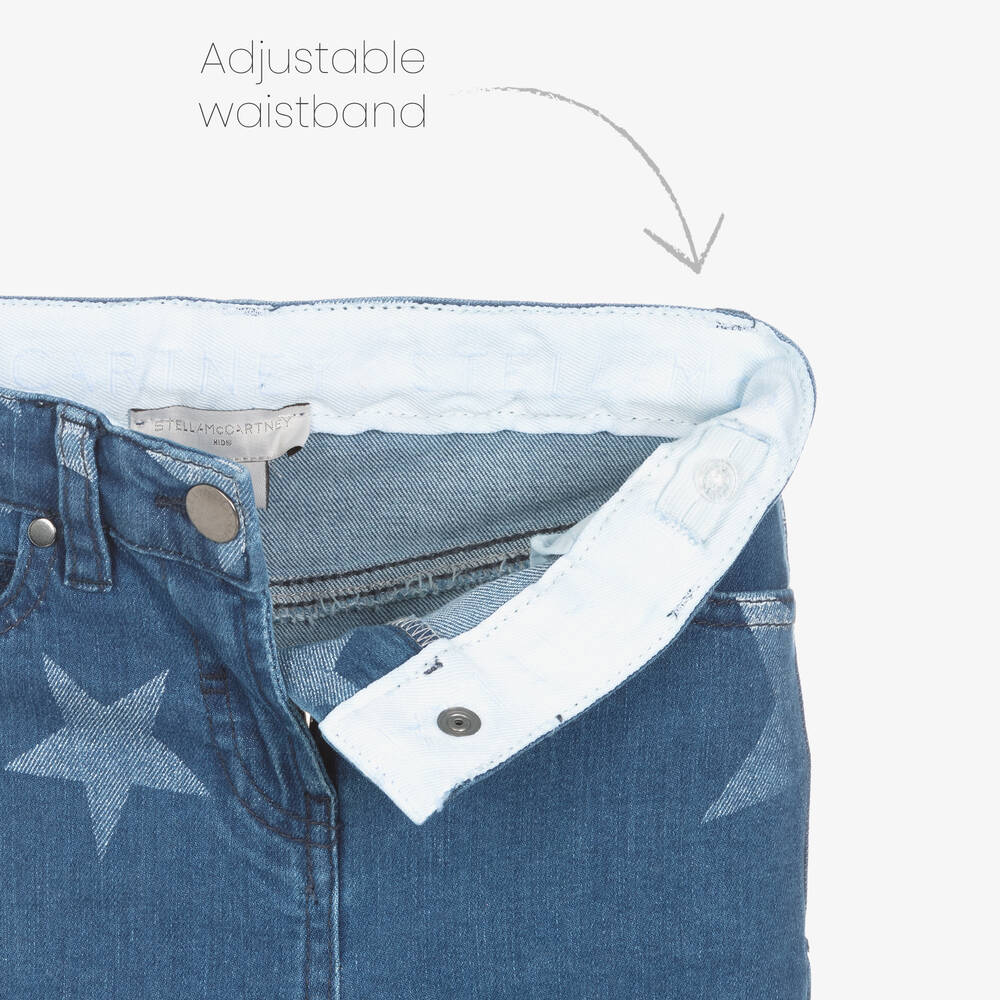 Stella McCartney Kids-Синие джинсы скинни со звездами | Childrensalon