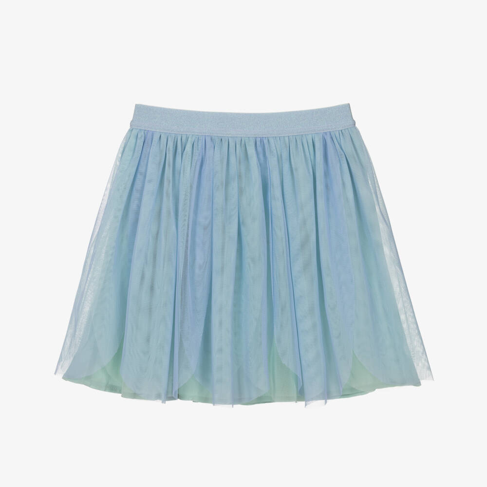 Stella McCartney Kids-Girls Blue Tulle Skirt | Childrensalon