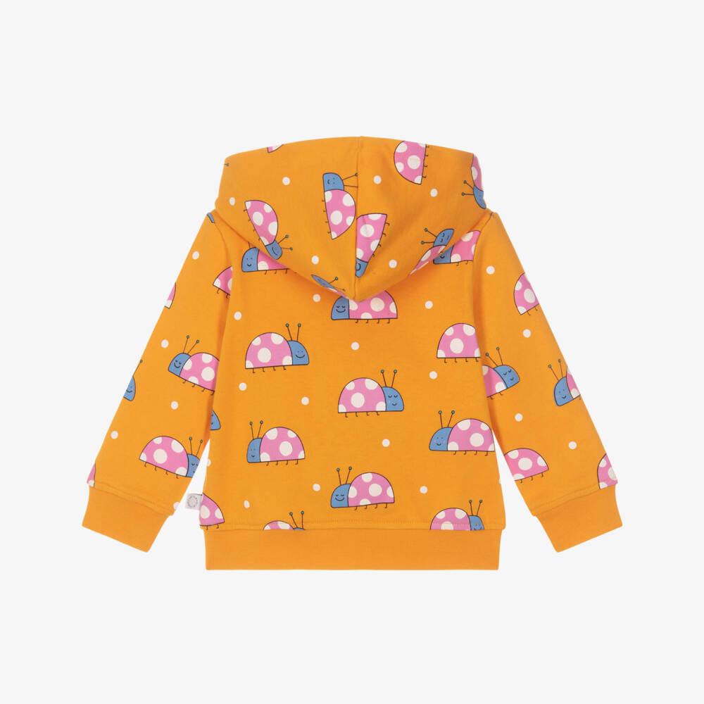 Stella McCartney Kids-توب بسحاب قطن لون برتقالي للبنات | Childrensalon