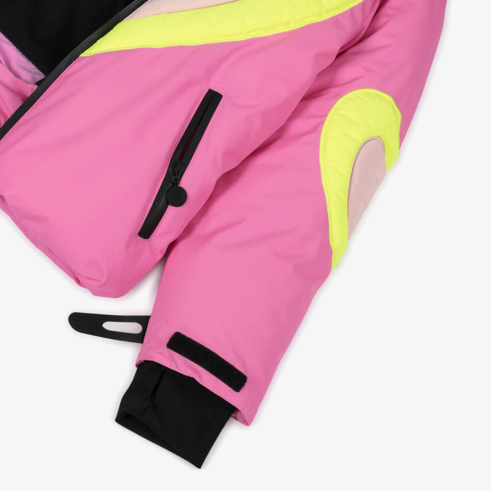 Stella McCartney Kids-جاكيت تزلج تكنيكال لون زهري فاقع للبنات  | Childrensalon