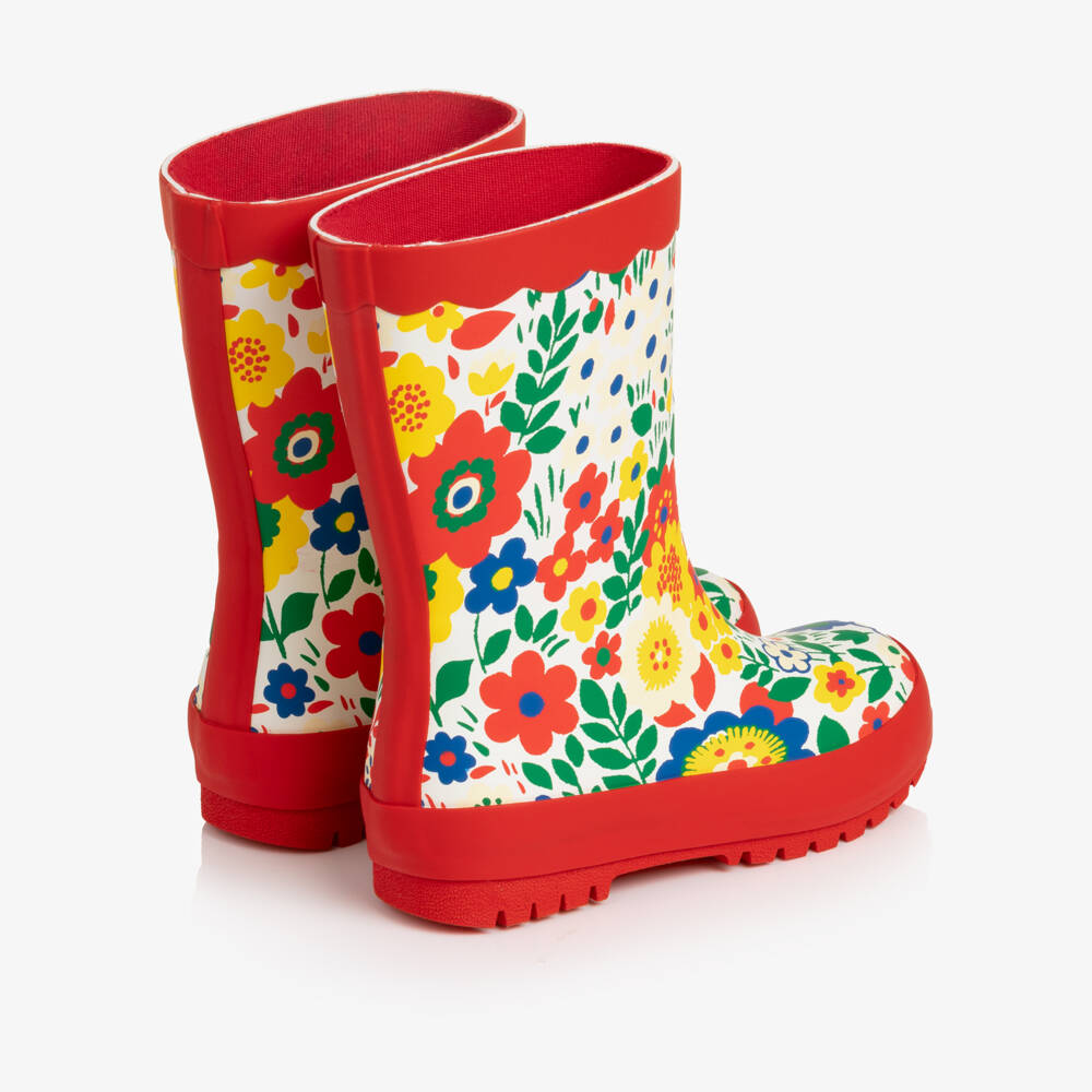 Stella McCartney Kids-Girls Colourful Flower Print Rain Boots | Childrensalon