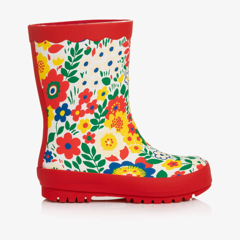 Stella McCartney Kids-Girls Colourful Flower Print Rain Boots | Childrensalon