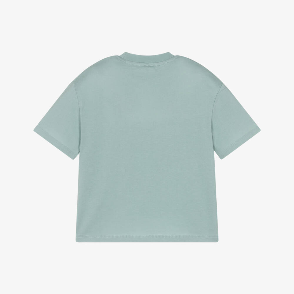 Stella McCartney Kids-Girls Green Appliqué Bird T-Shirt | Childrensalon