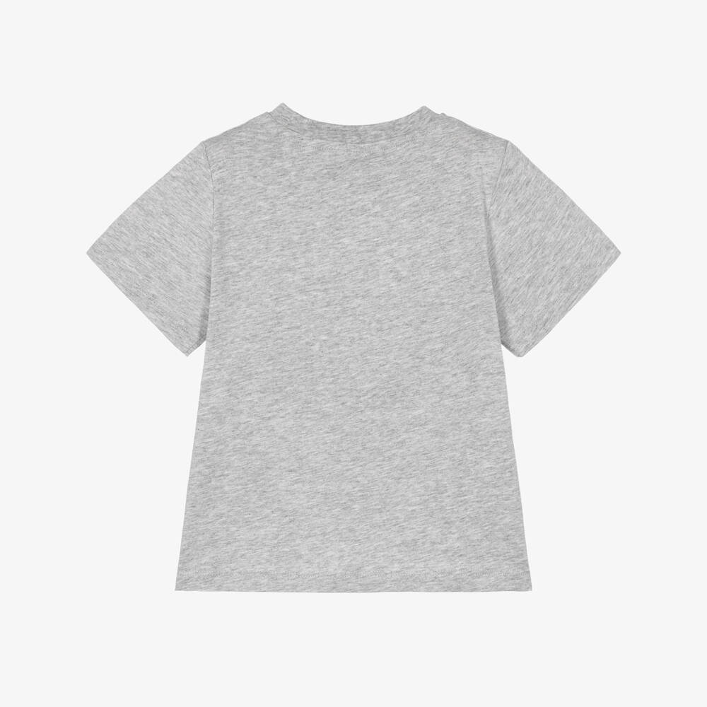 Stella McCartney Kids-Girls Grey Cotton Dove T-Shirt | Childrensalon