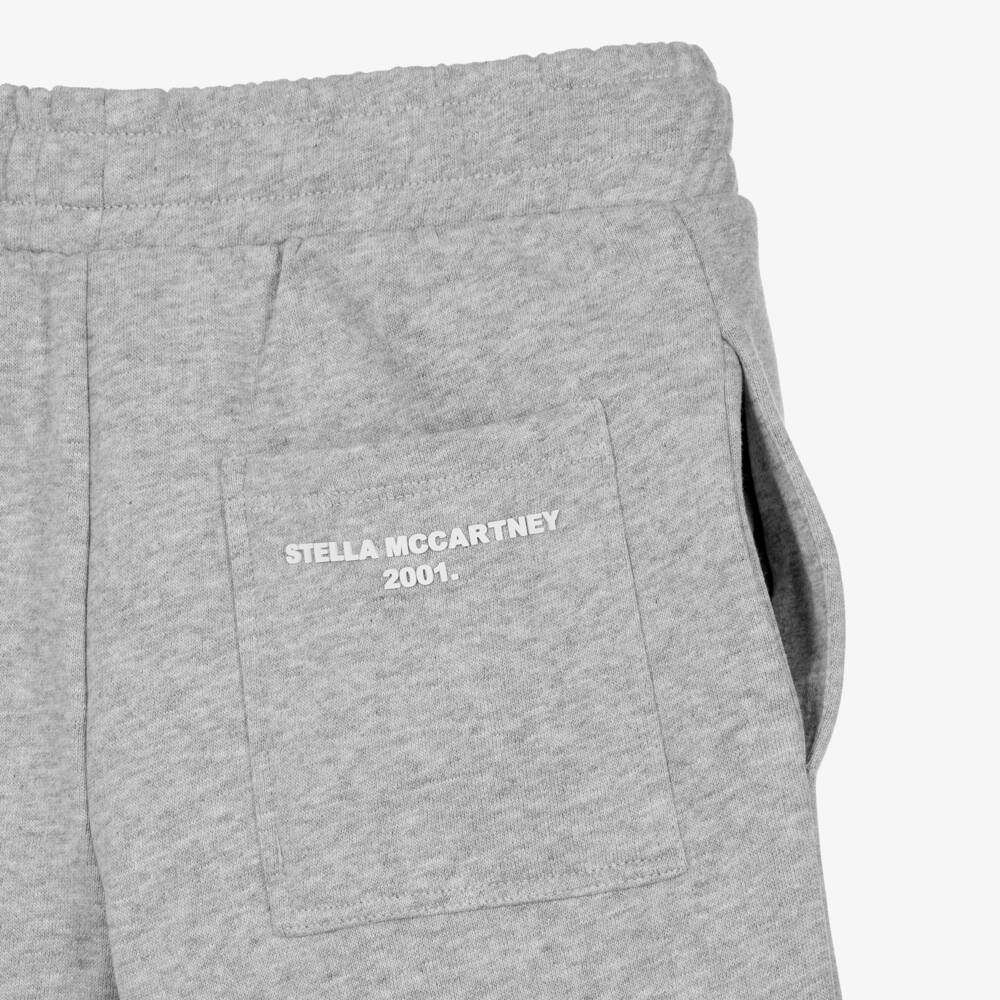 Stella McCartney Kids-Girls Grey Marl Wide Leg Joggers | Childrensalon