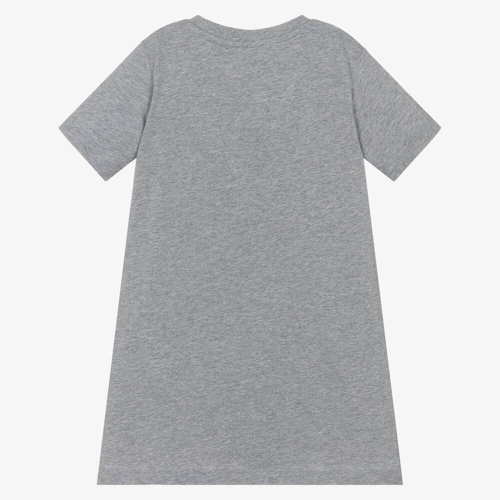Stella McCartney Kids-Girls Grey Organic Cotton Star Dress | Childrensalon