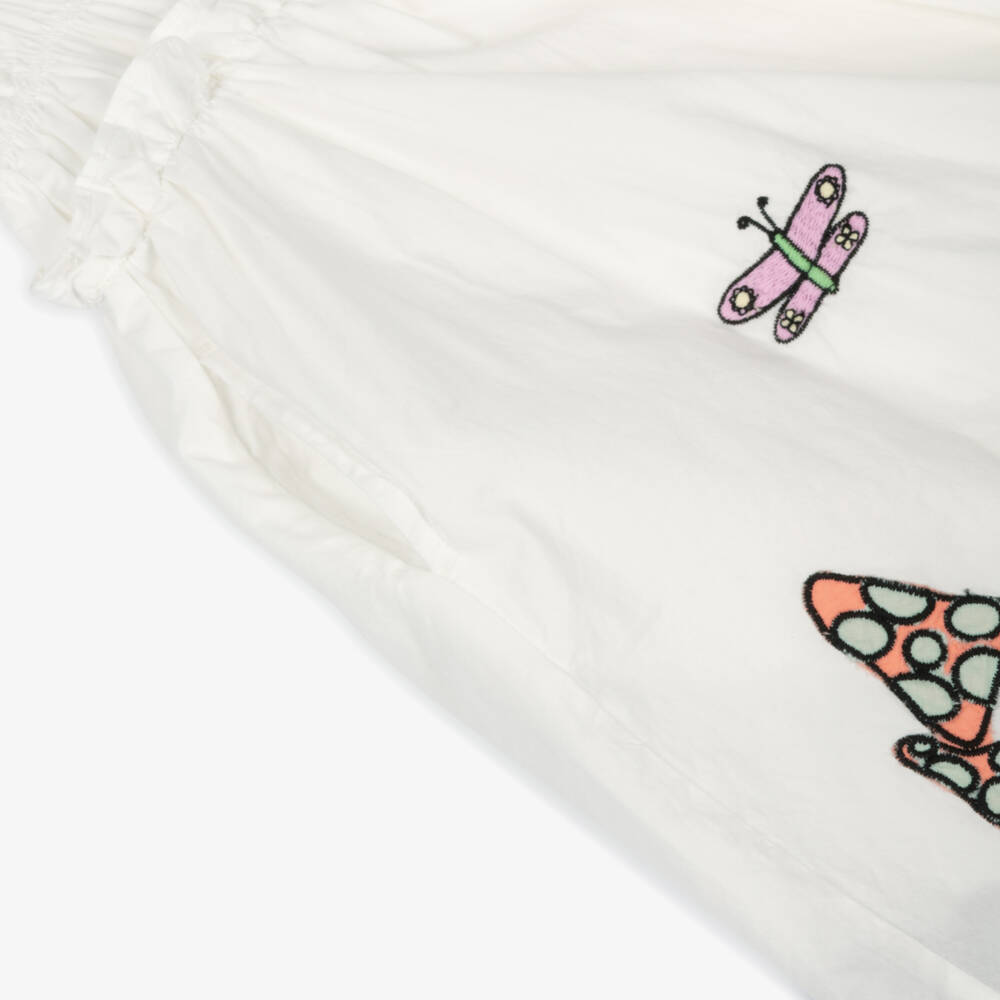 Stella McCartney Kids-Girls Ivory Cotton Fairies Dress | Childrensalon