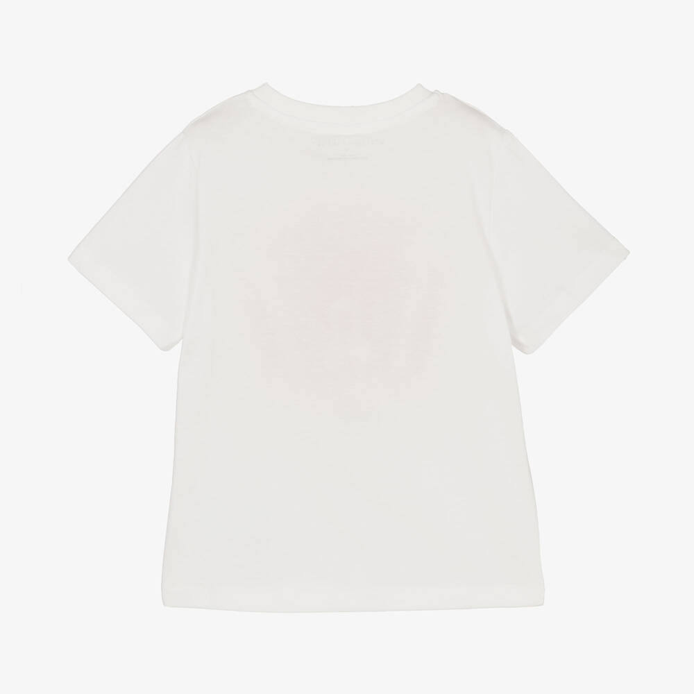 Stella McCartney Kids-تيشيرت قطن لون أحمر وعاجي للبنات | Childrensalon