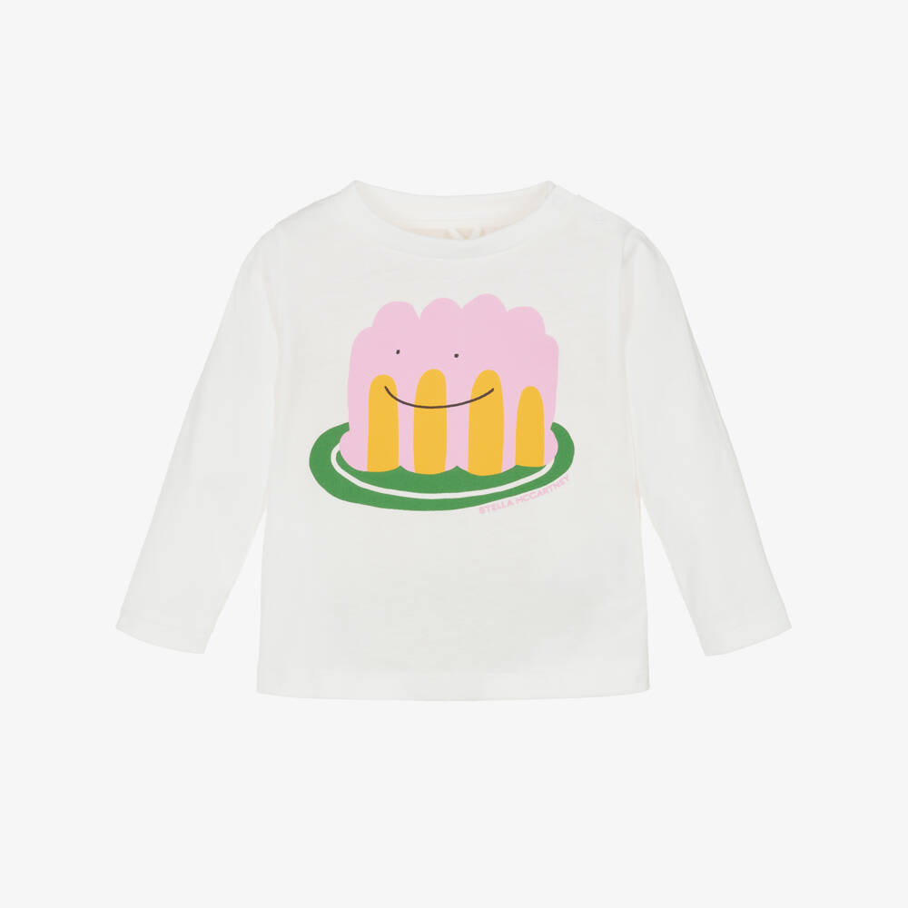 Stella McCartney Kids-Girls Ivory Jelly Print Top | Childrensalon