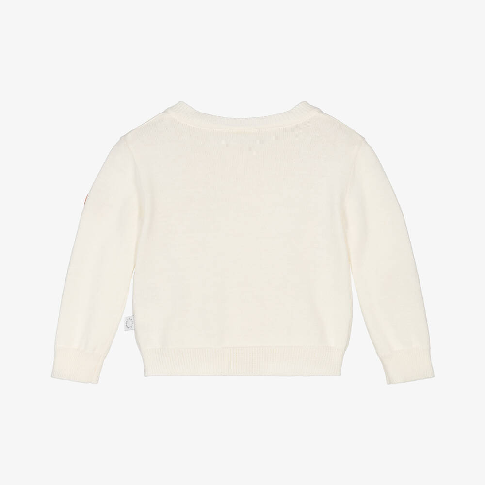 Stella McCartney Kids-Girls Ivory Knitted Strawberry Cardigan | Childrensalon