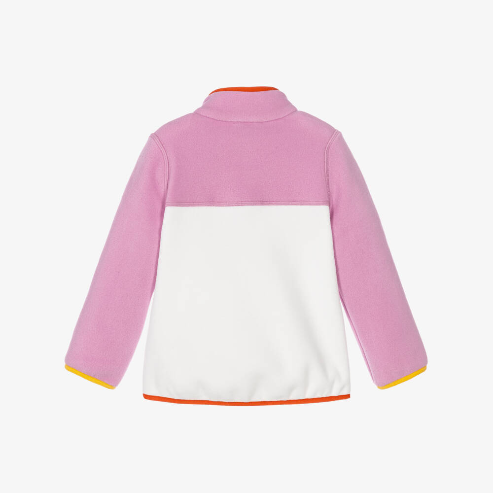 Stella McCartney Kids-Girls Ivory & Pink Fleece Sweatshirt | Childrensalon