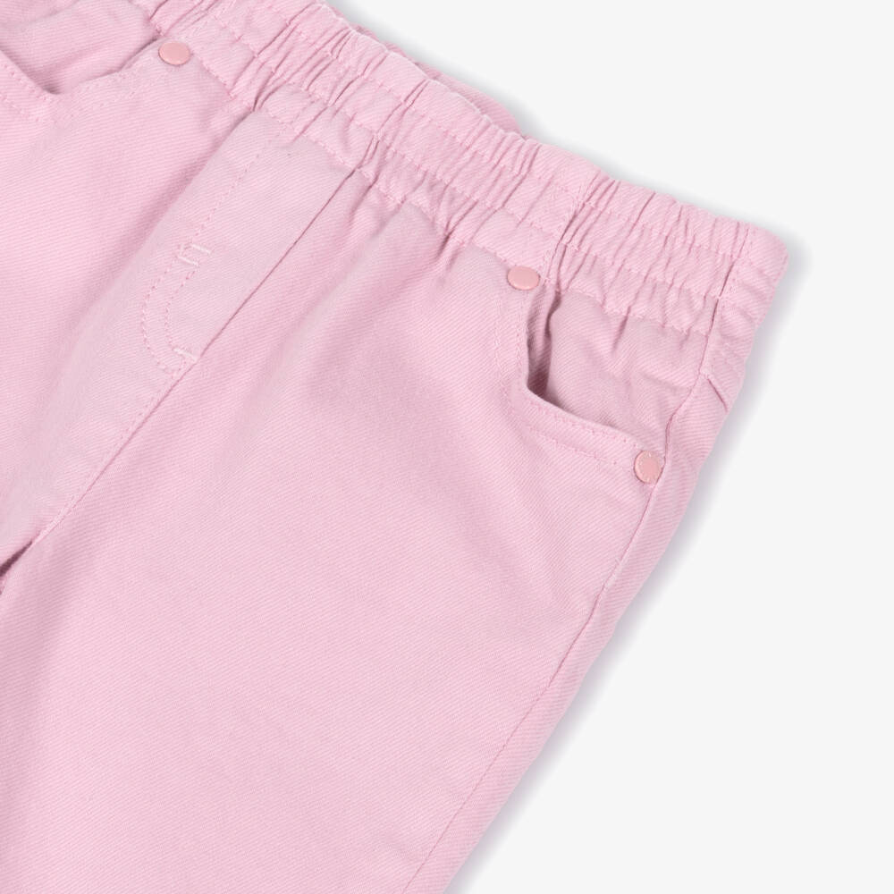 Stella McCartney Kids-Girls Lilac Pink Denim Jeans With Scalloped Hems | Childrensalon