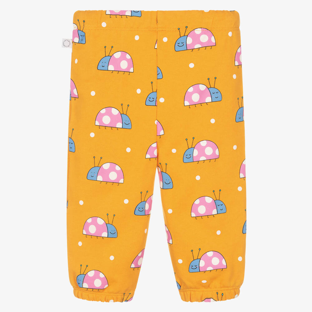Stella McCartney Kids-بنطلون رياضي قطن بنقشة خنفساء لون برتقالي للبنات | Childrensalon