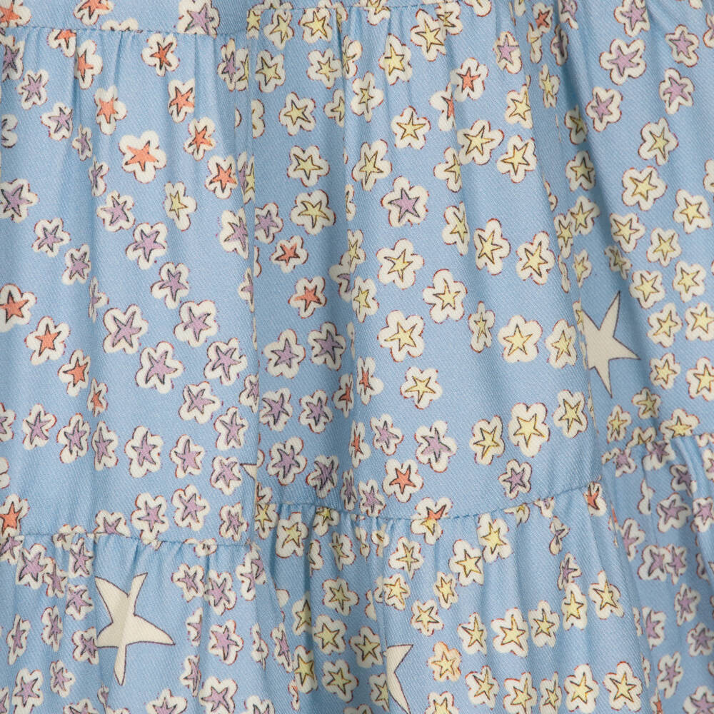 Stella McCartney Kids-Girls Pale Blue Star Print Skirt | Childrensalon