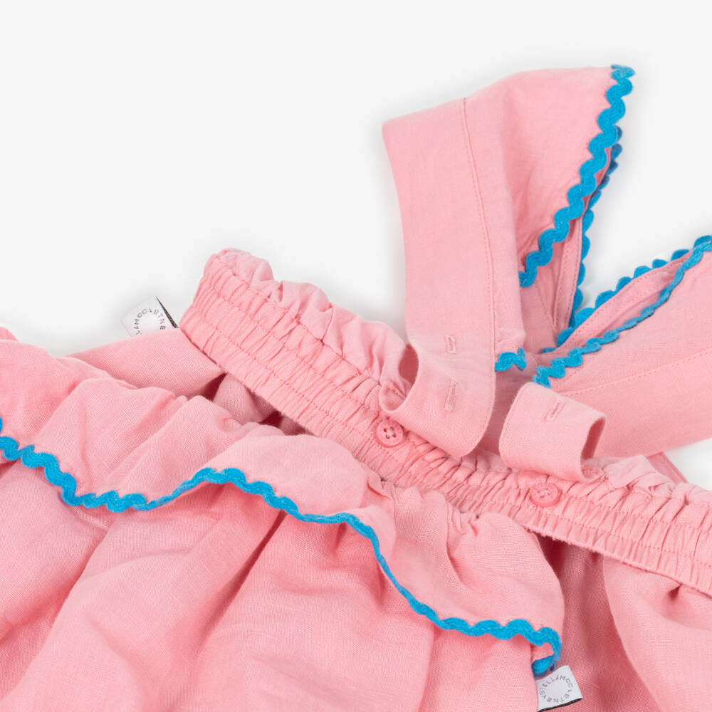 Stella McCartney Kids-Girls Pale Pink Sun Dress with Tulip Appliqués | Childrensalon