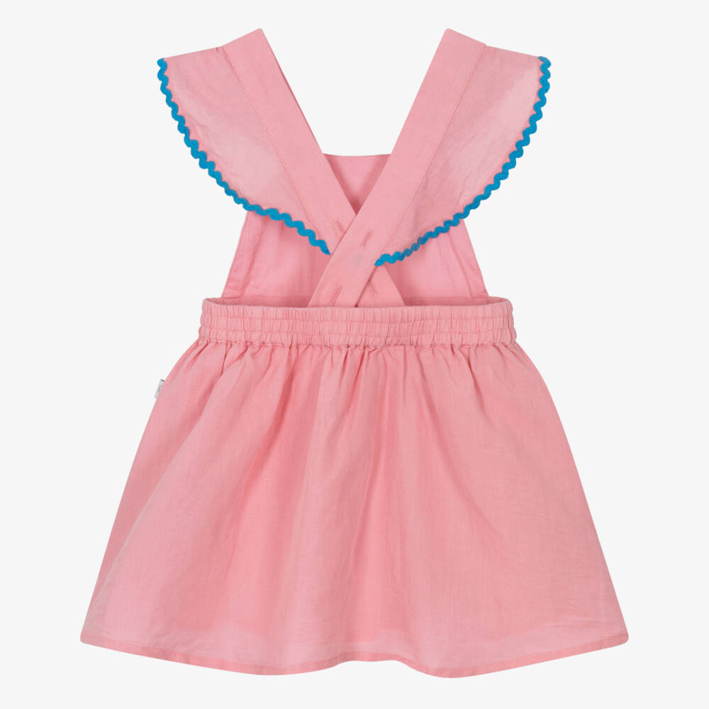 Stella McCartney Kids-Girls Pale Pink Sun Dress with Tulip Appliqués | Childrensalon