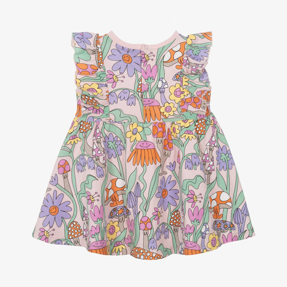 Stella McCartney Kids-Girls Pink Cotton Fairy Dress | Childrensalon