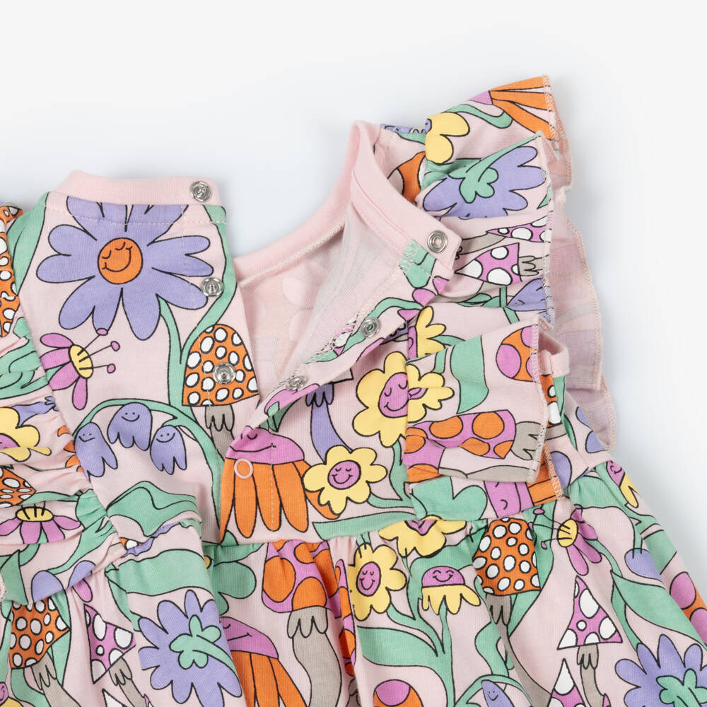 Stella McCartney Kids-Girls Pink Cotton Fairy Dress | Childrensalon