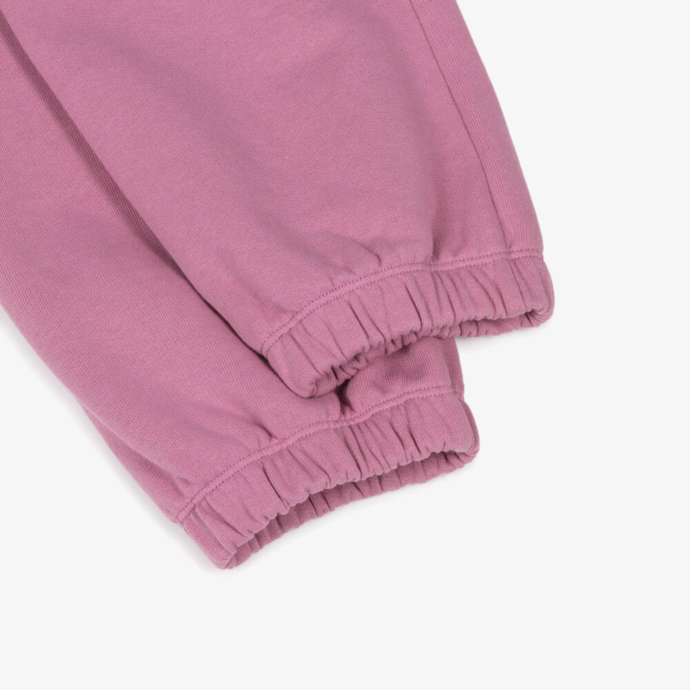 Stella McCartney Kids-Girls Pink Cotton Jersey Star Pocket Joggers | Childrensalon