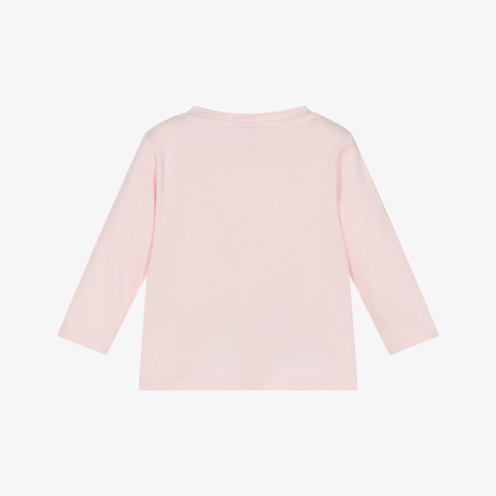 Stella McCartney Kids-بلوزة قطن بطبعة طائر لون زهري للبنات | Childrensalon