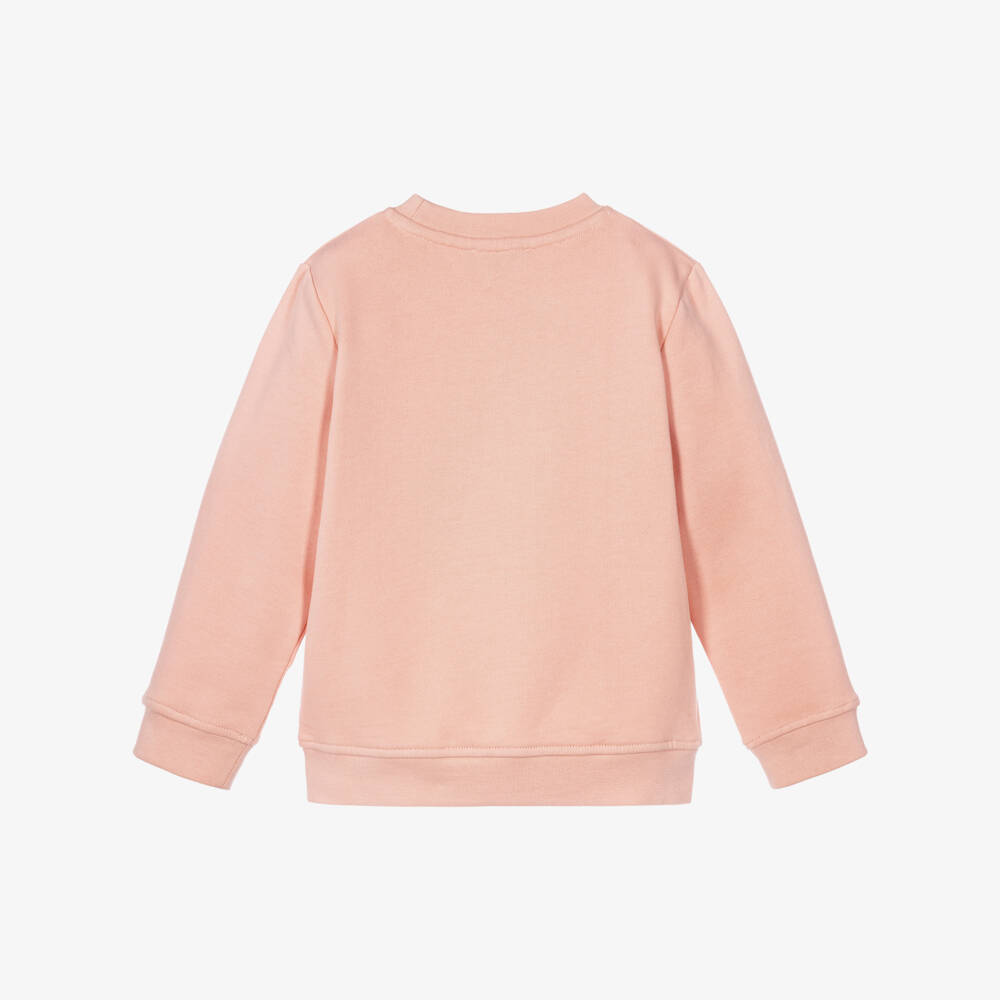 Stella McCartney Kids-Girls Pink Cotton Sweatshirt with Horse Motif | Childrensalon