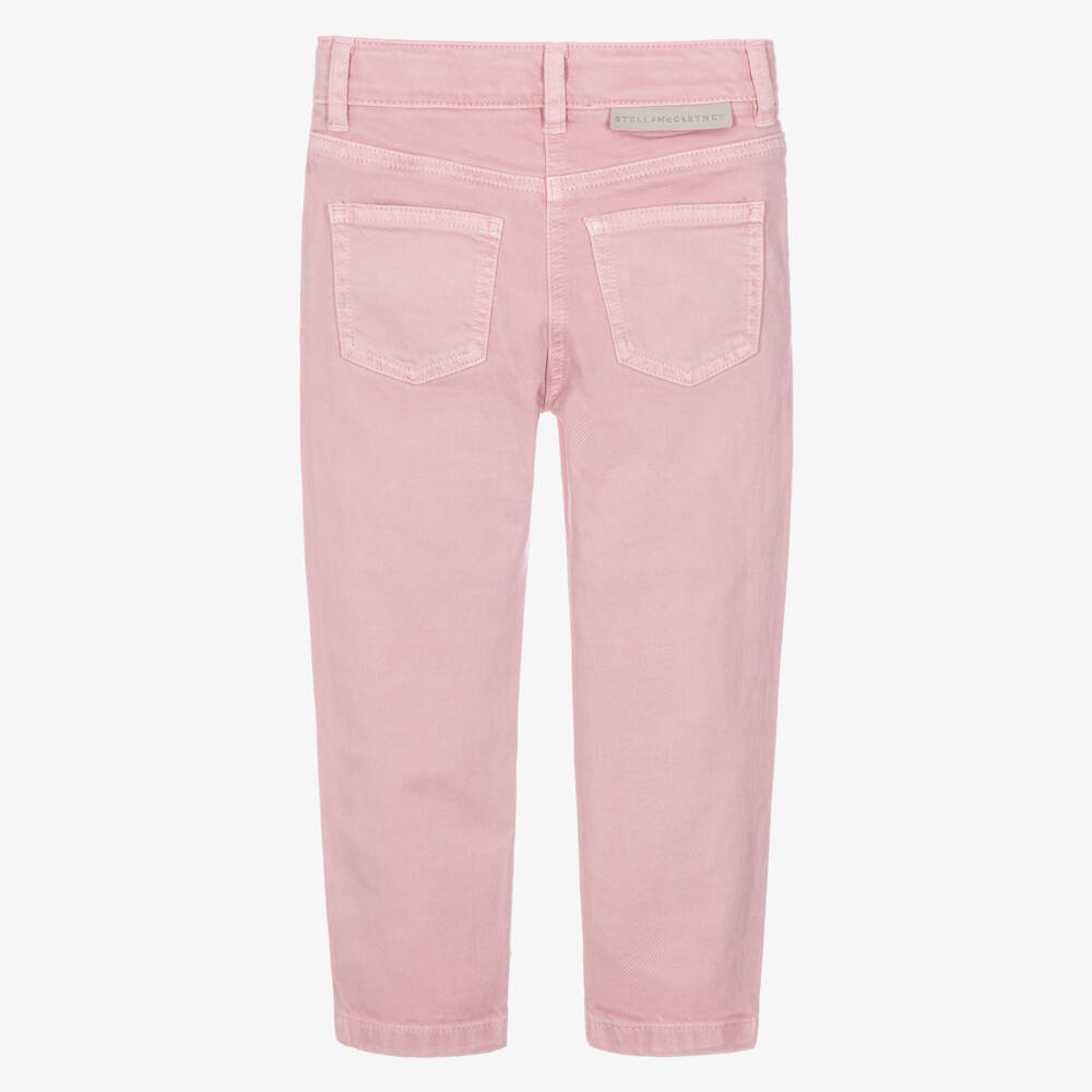 Stella McCartney Kids-Girls Pink Denim Slim Fit Jeans | Childrensalon