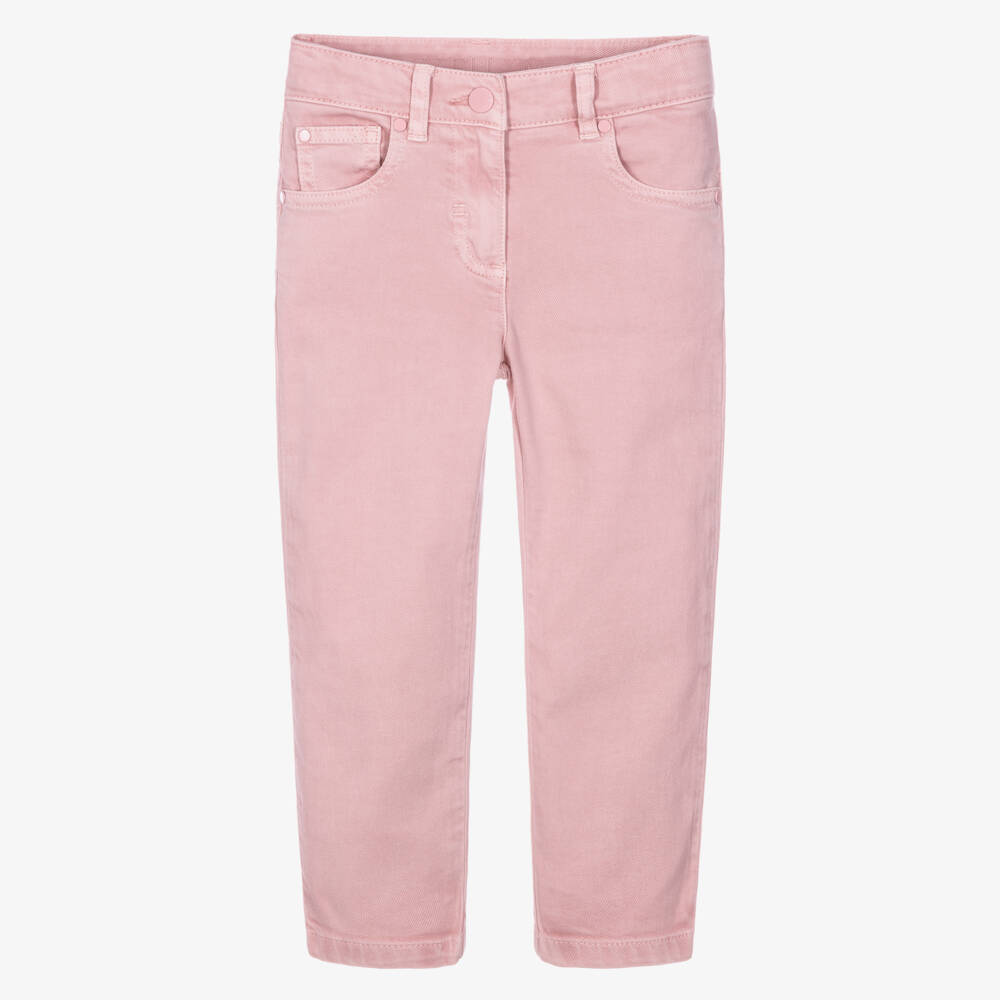 Stella McCartney Kids-Girls Pink Denim Slim Fit Jeans | Childrensalon