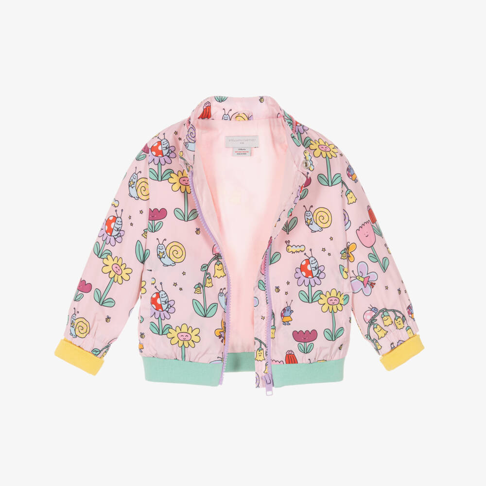 Stella McCartney Kids-جاكيت بطبعة ورود لون زهري للبنات | Childrensalon