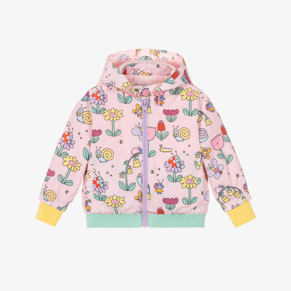 Stella McCartney Kids-جاكيت بطبعة ورود لون زهري للبنات | Childrensalon