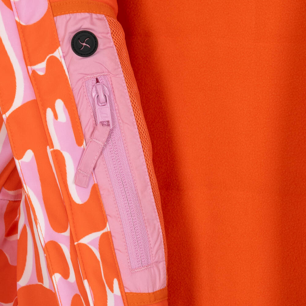 Stella McCartney Kids-Girls Pink & Orange Technical Ski Jacket | Childrensalon