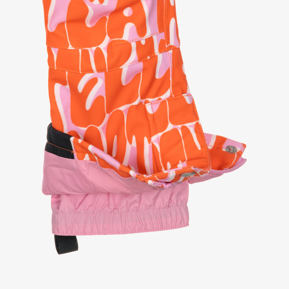 Stella McCartney Kids-Girls Pink & Orange Technical Ski Pants | Childrensalon