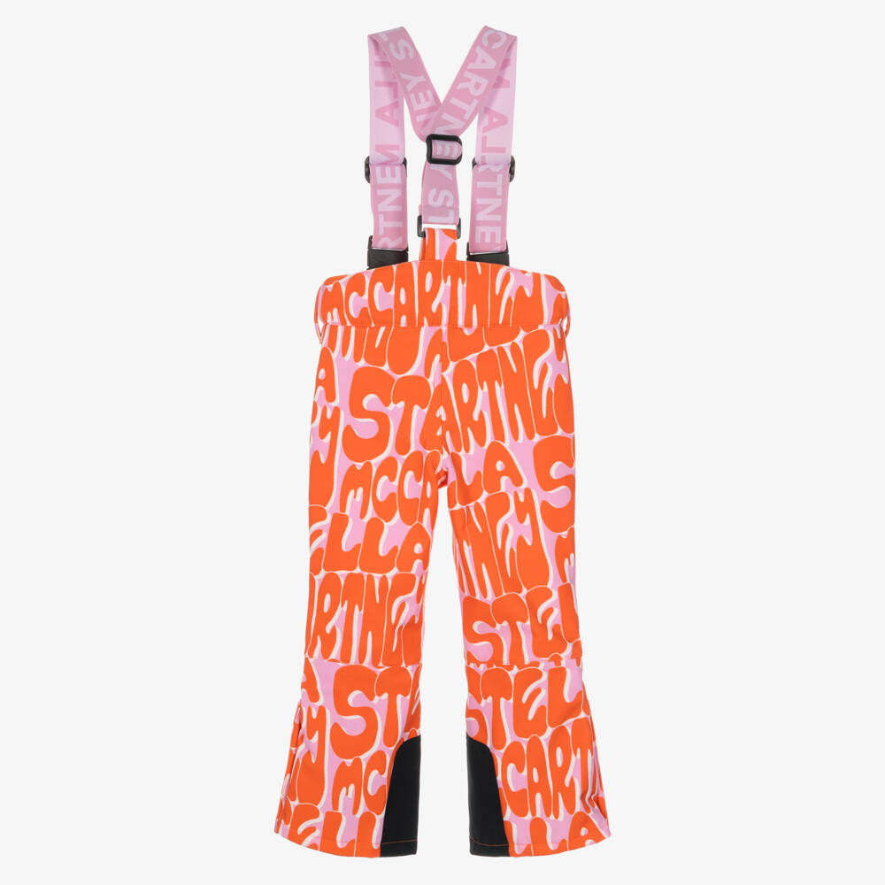 Stella McCartney Kids-Girls Pink & Orange Technical Ski Pants | Childrensalon