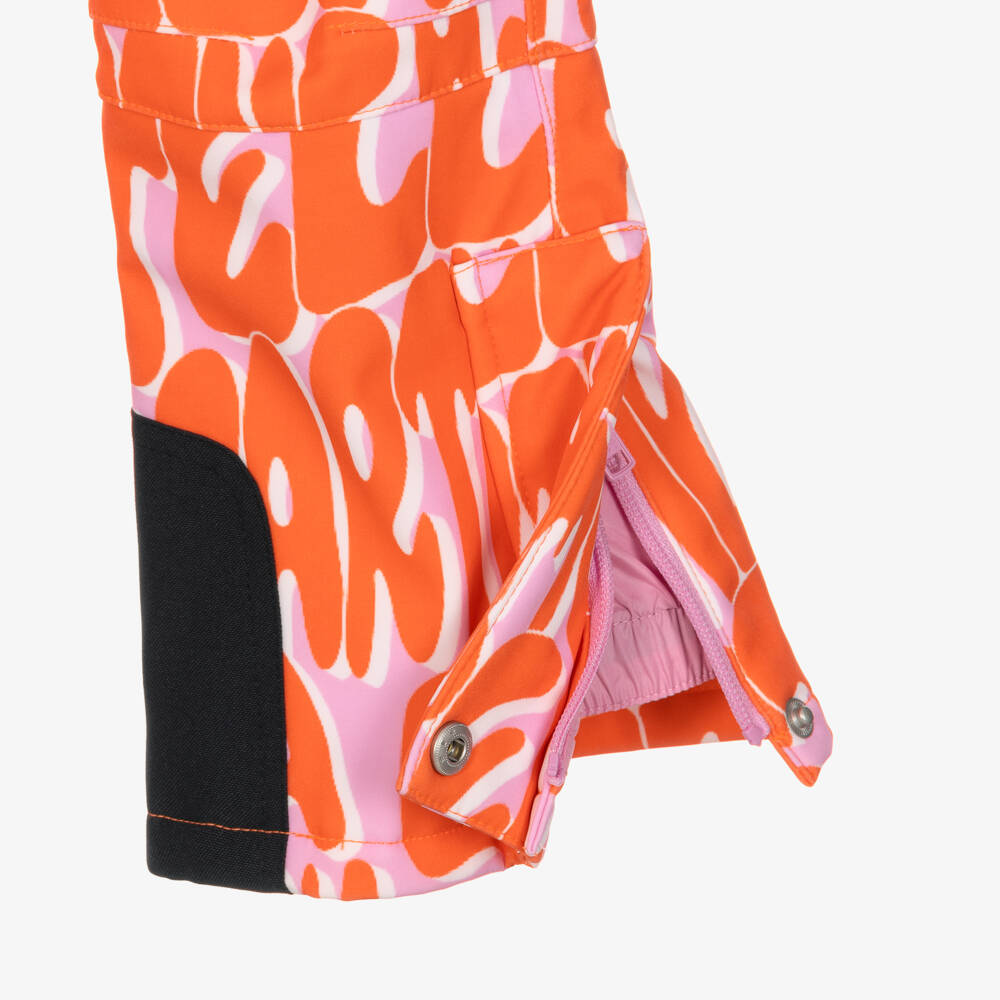 Stella McCartney Kids-Girls Pink & Orange Technical Ski Pants | Childrensalon