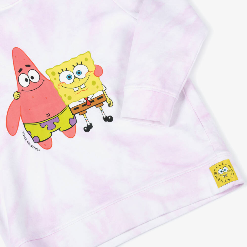Stella McCartney Kids-Girls Pink SpongeBob Cotton Sweatshirt | Childrensalon
