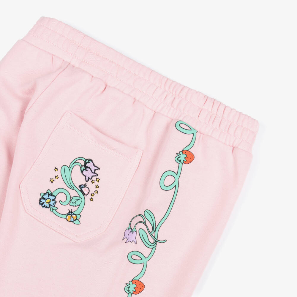 Stella McCartney Kids-بدلة رياضية قطن بشعار ستيلا فاين لون زهري للبنات | Childrensalon