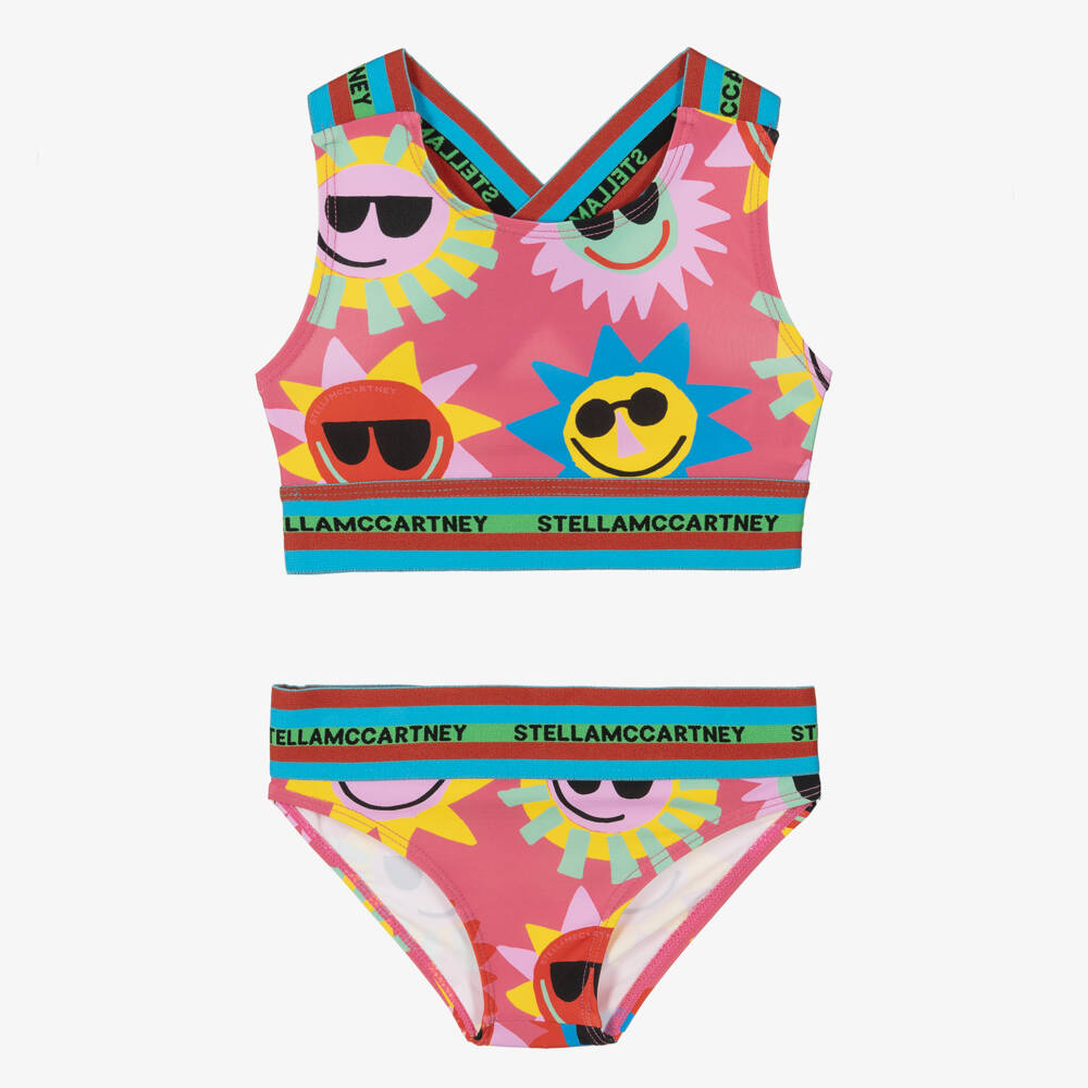Stella McCartney Kids - Girls Pink Sun Bikini | Childrensalon