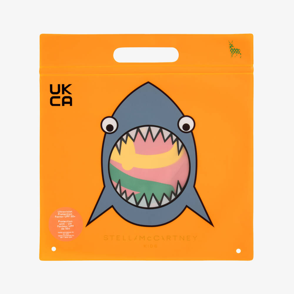 Stella McCartney Kids-Girls Pink Swim Shorts with Tulip Love Print | Childrensalon