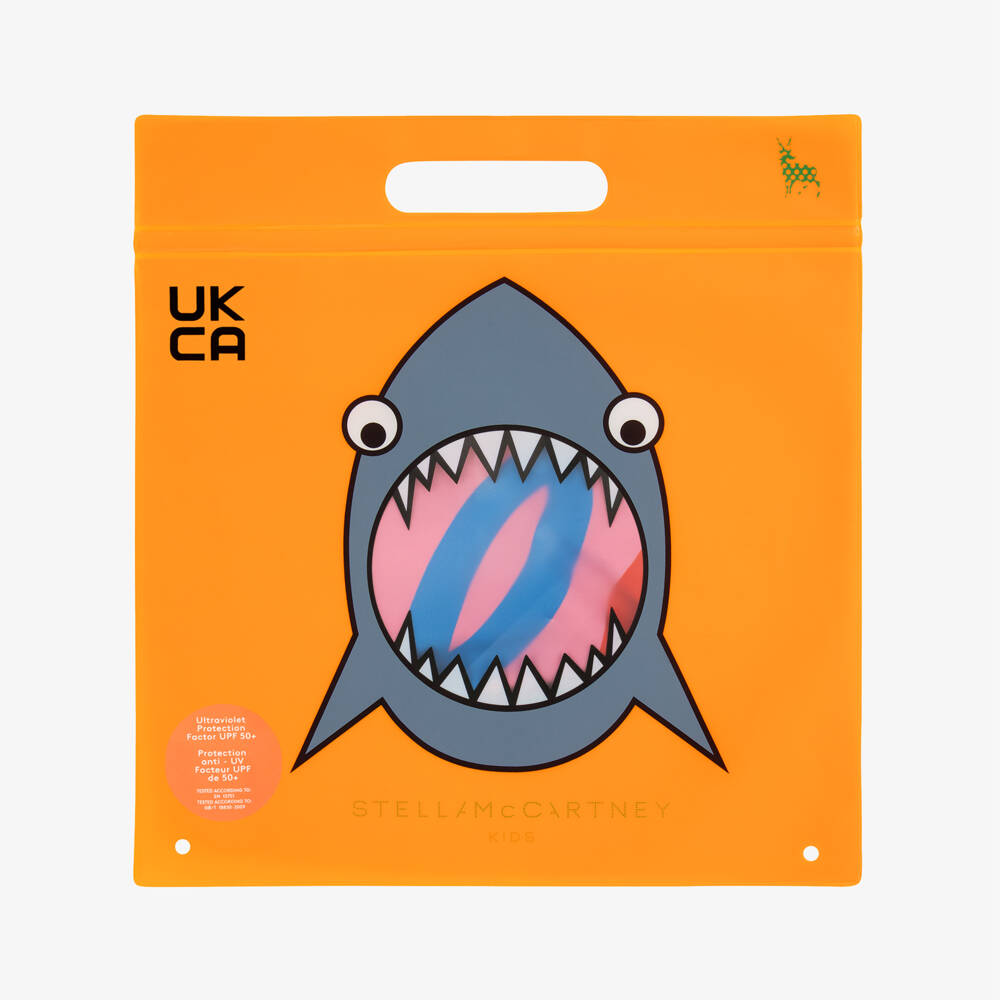 Stella McCartney Kids-Girls Pink Swim Top with Tulip Love Print (UPF50+) | Childrensalon