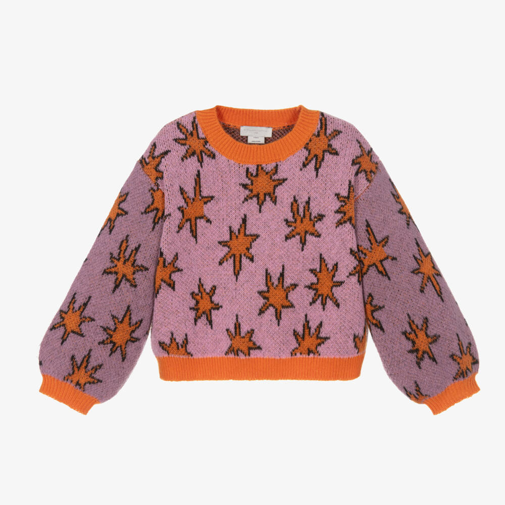 Stella McCartney Kids Girls Purple Cosmic Star Sweater