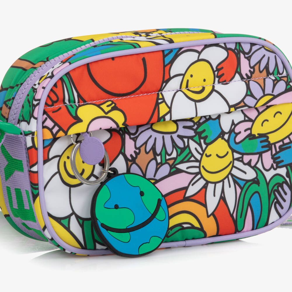 Stella McCartney Kids-Girls Purple Planet Earth & Friends Crossbody Bag (20cm) | Childrensalon