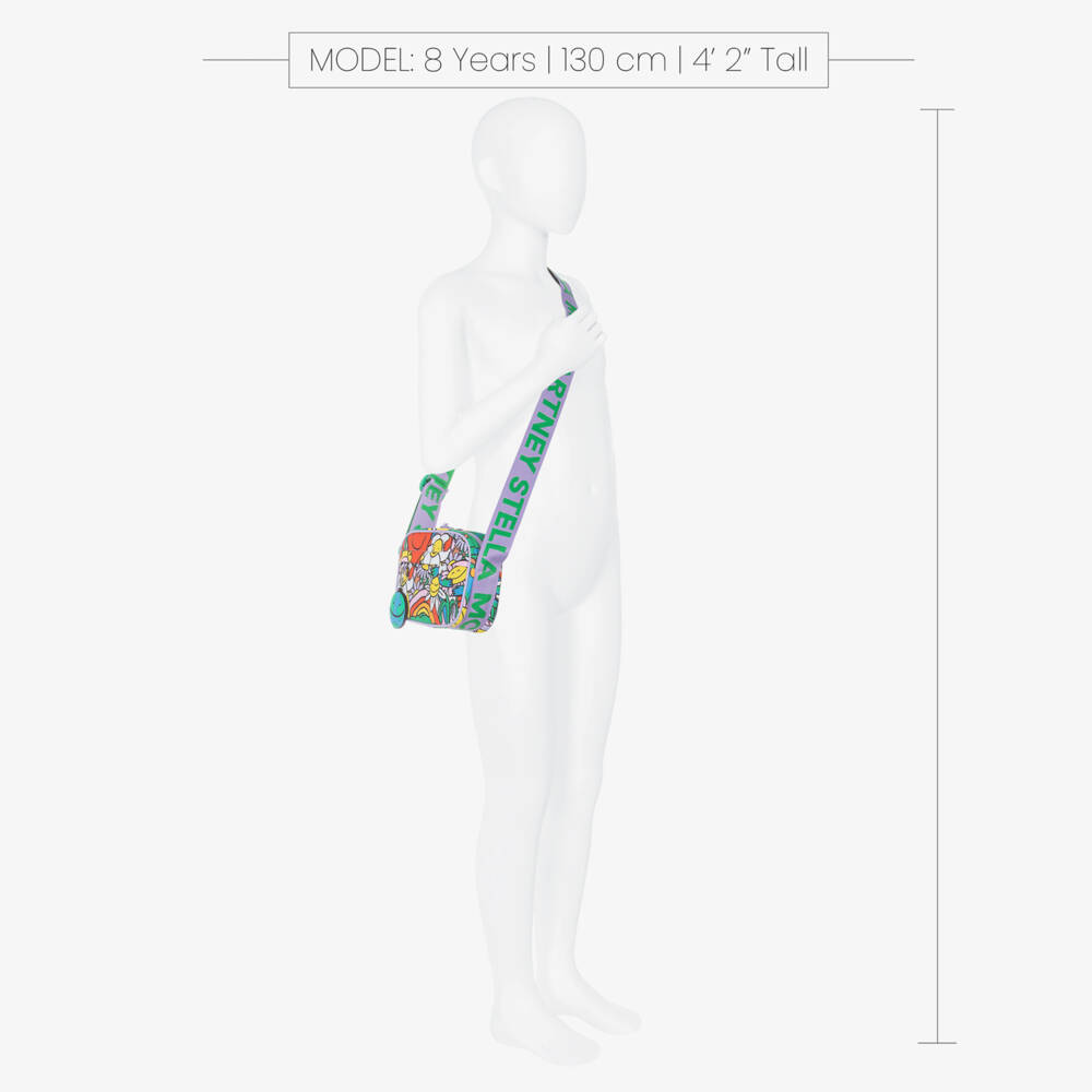 Stella McCartney Kids-Girls Purple Planet Earth & Friends Crossbody Bag (20cm) | Childrensalon