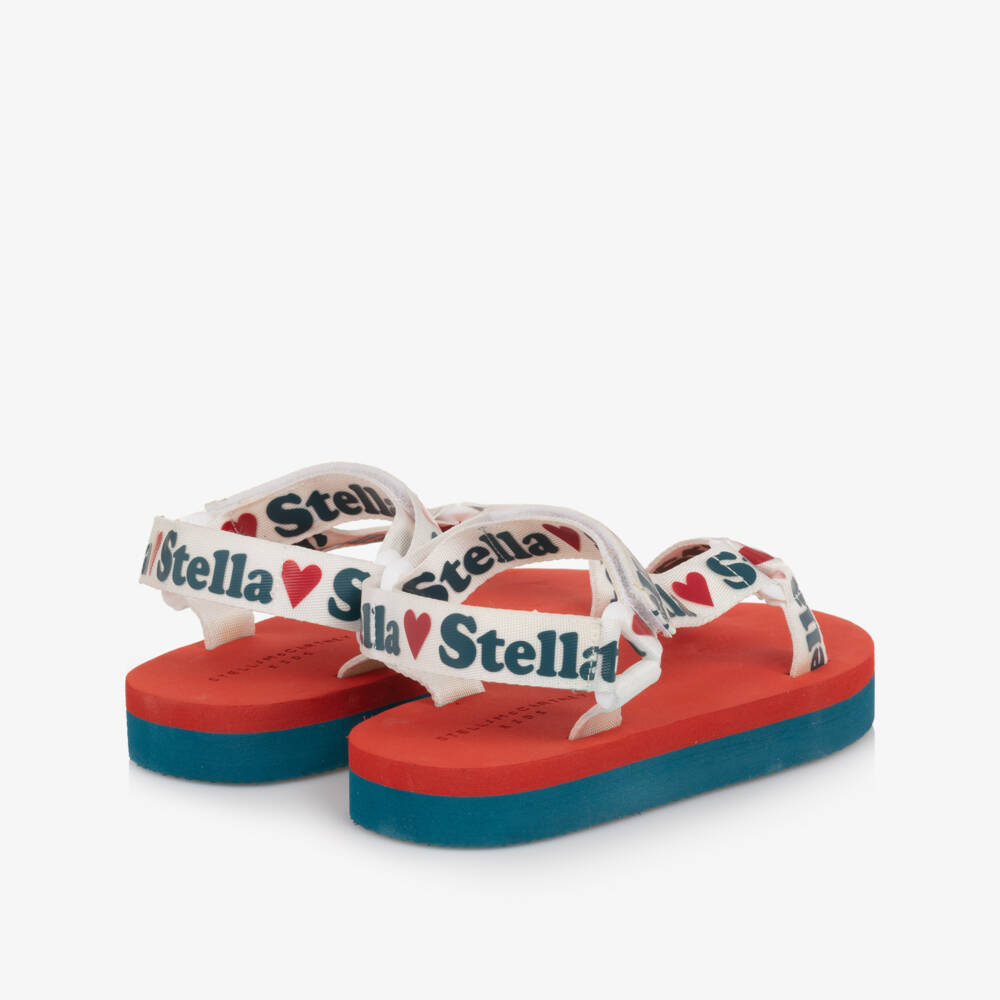 Stella McCartney Kids-Girls Red & Blue Foam Sole Sandals | Childrensalon