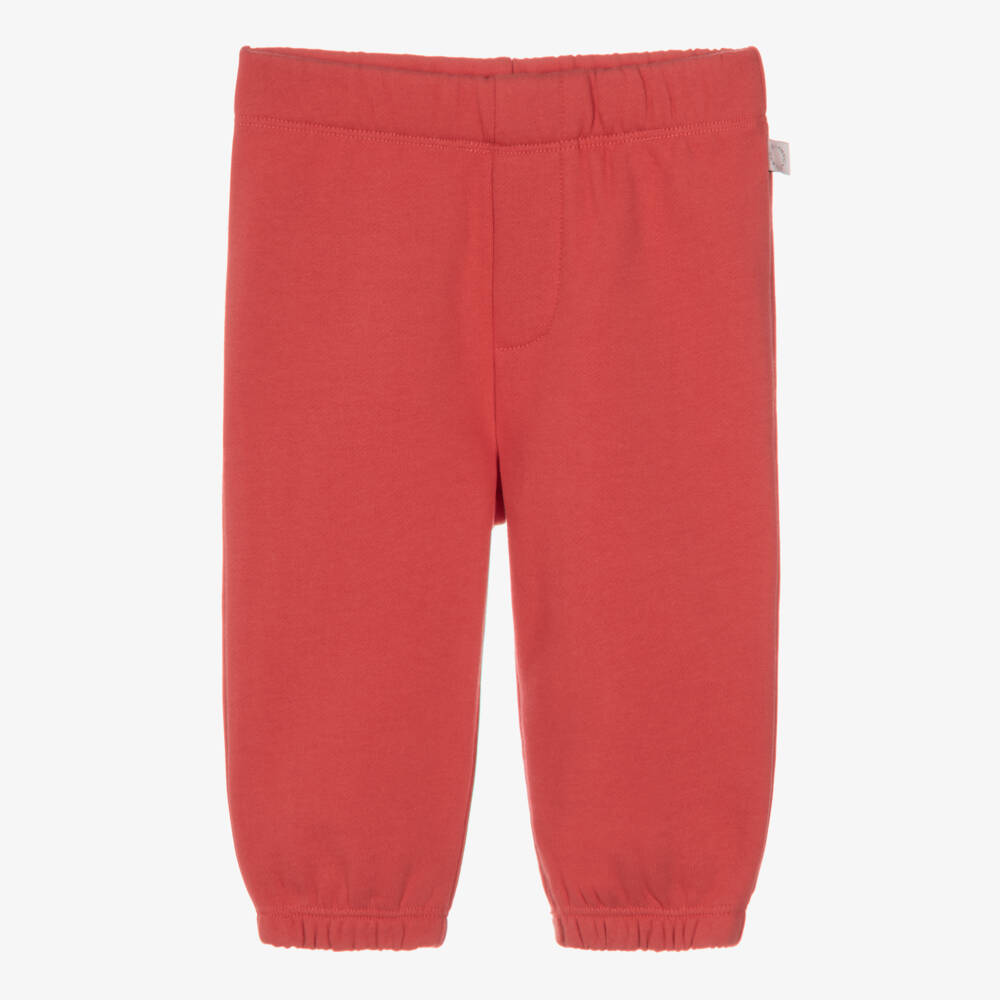 Stella McCartney Kids-Girls Red Cotton Dove Logo Joggers | Childrensalon