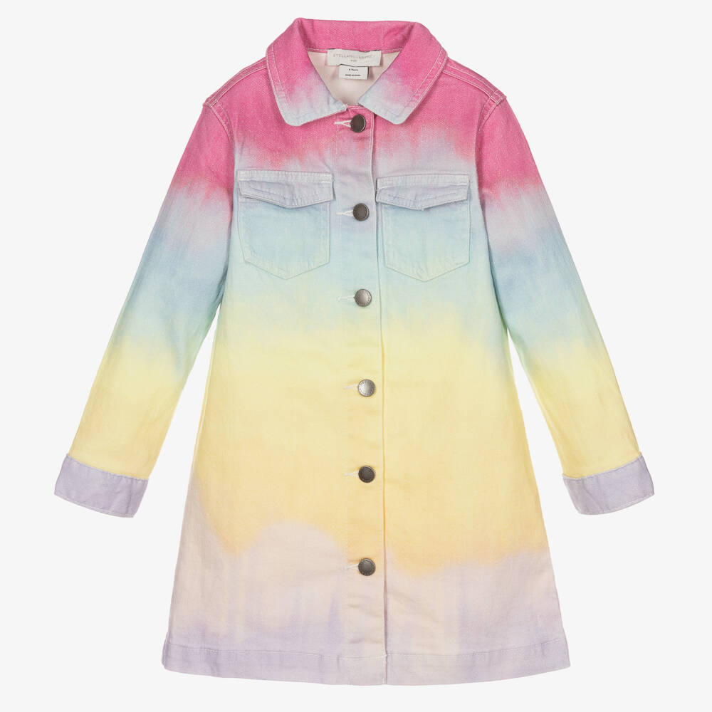 Stella McCartney Kids - Girls Tie-Dye Denim Dress