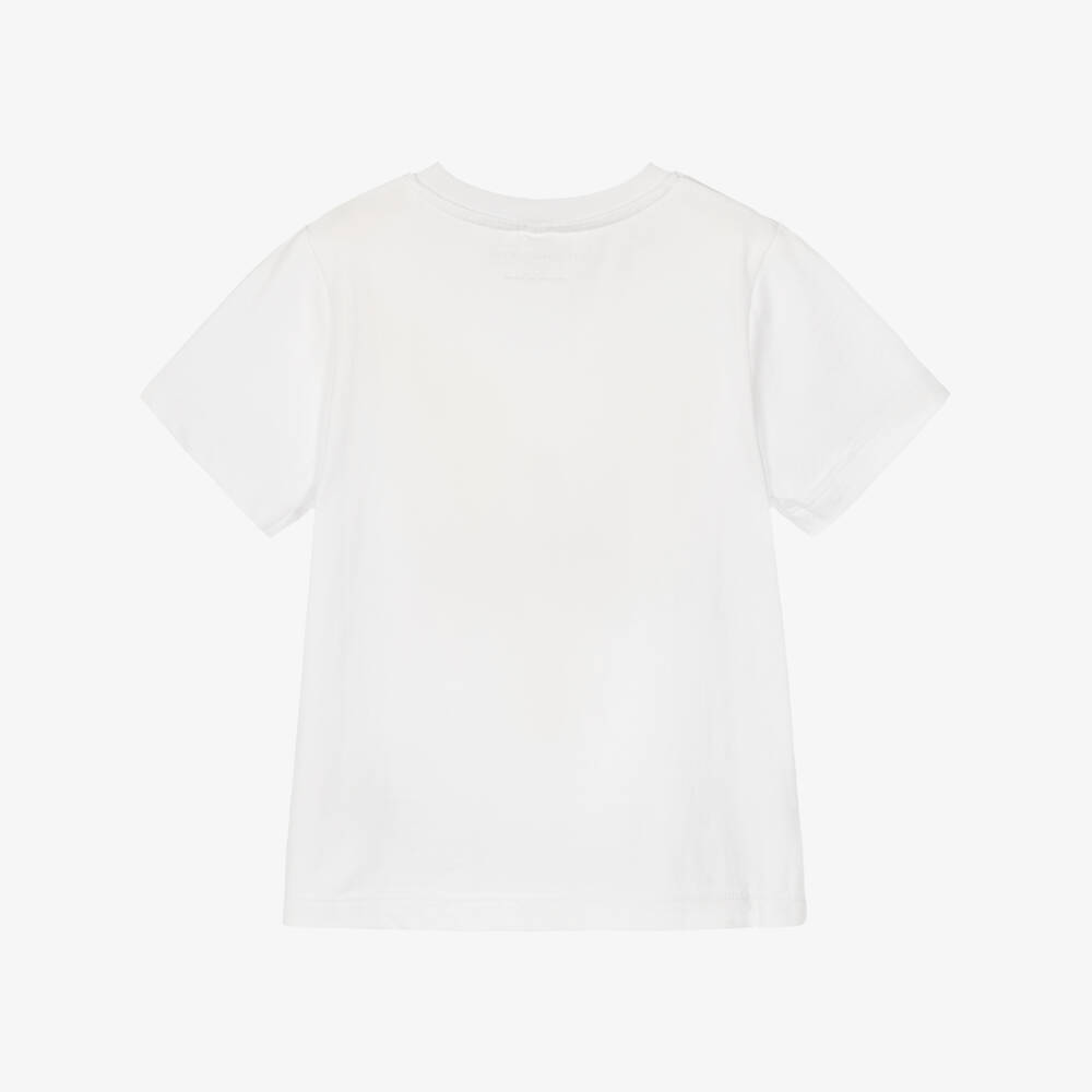 Stella McCartney Kids-Girls White Cotton Halloween Logo T-Shirt | Childrensalon