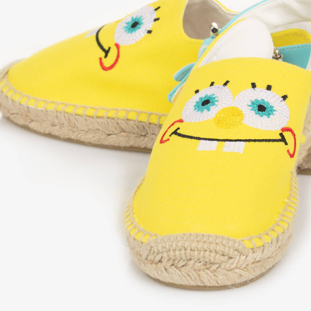 Stella McCartney Kids-Girls Yellow SpongeBob Espadrilles | Childrensalon