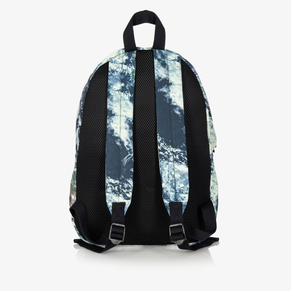 Stella McCartney Kids-Green & Blue Earth Print Backpack (40cm) | Childrensalon