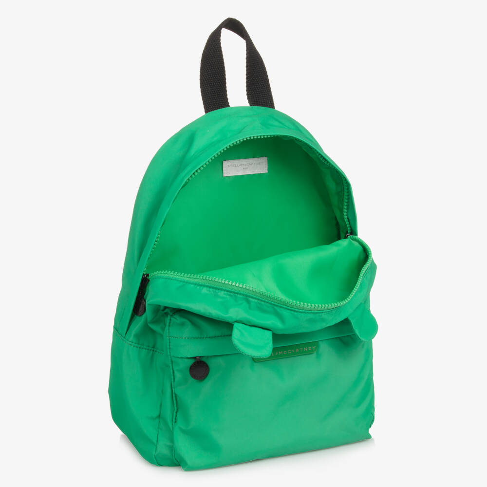 Stella McCartney Kids-Green Frog Backpack (32cm) | Childrensalon